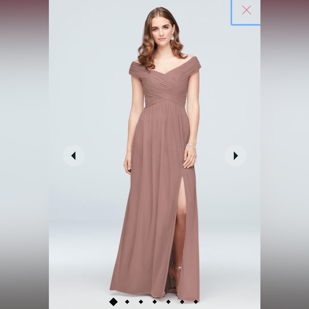 David’s Bridal Bridesmaid Dress style F19951 in Quartz color size 14